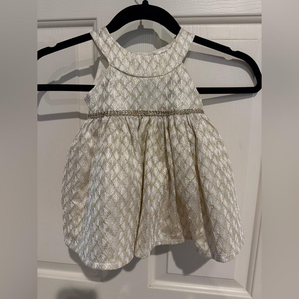 Biscotti Gold Baby Girl Dress 3-6m